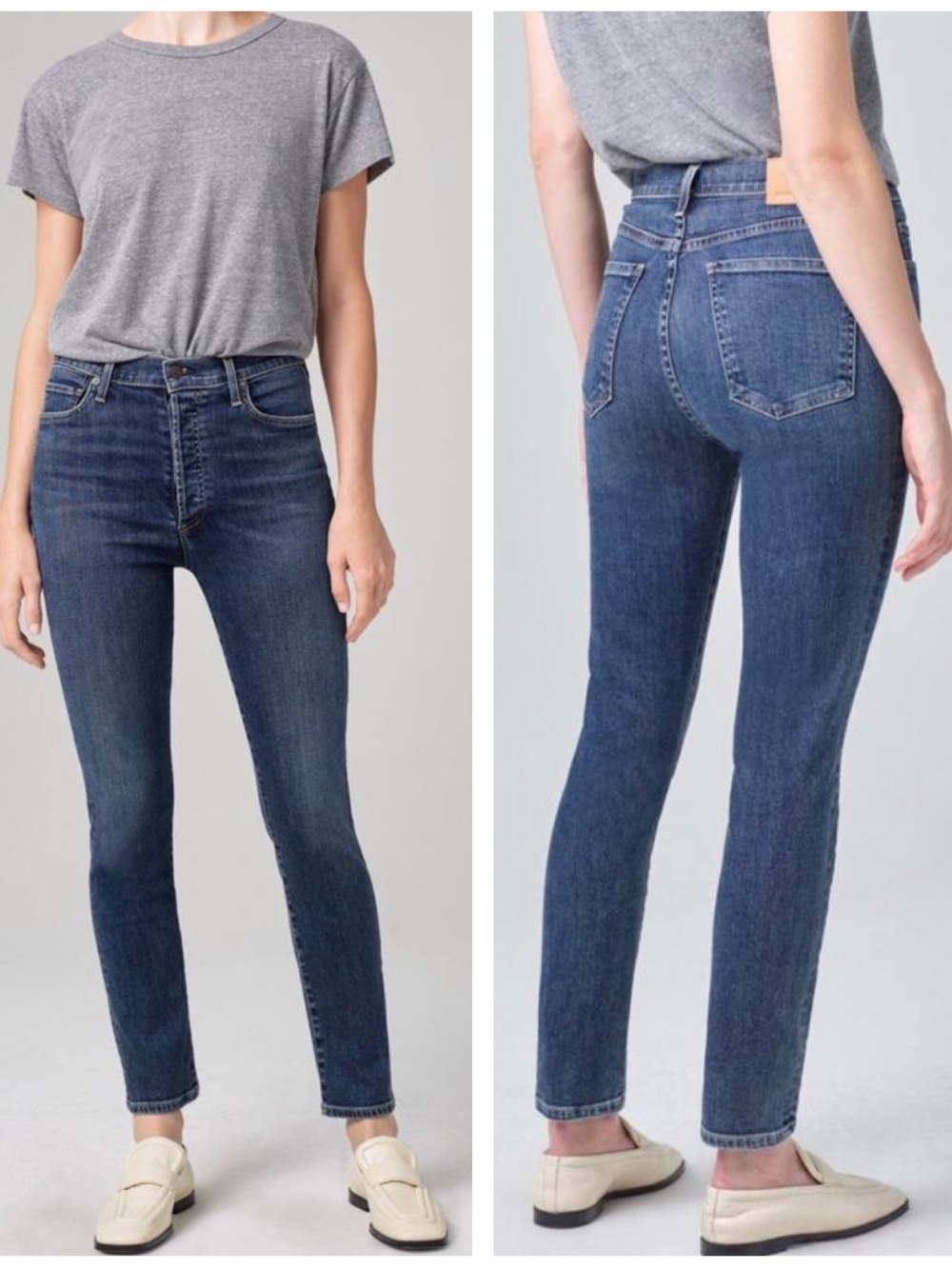 Citizens of Humanity Olivia High Rise Slim Jeans Oceanfront Wash Size 25